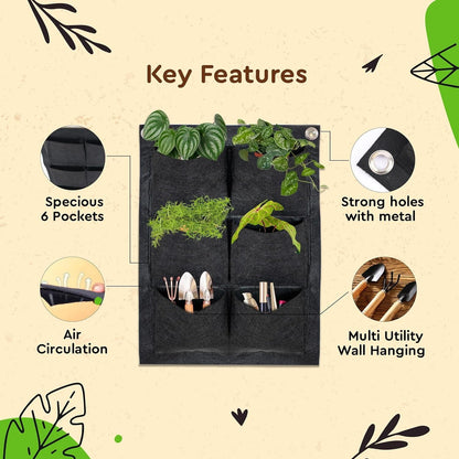 🌿 Vertical Hanging Wall Planter for Balcony & Indoors