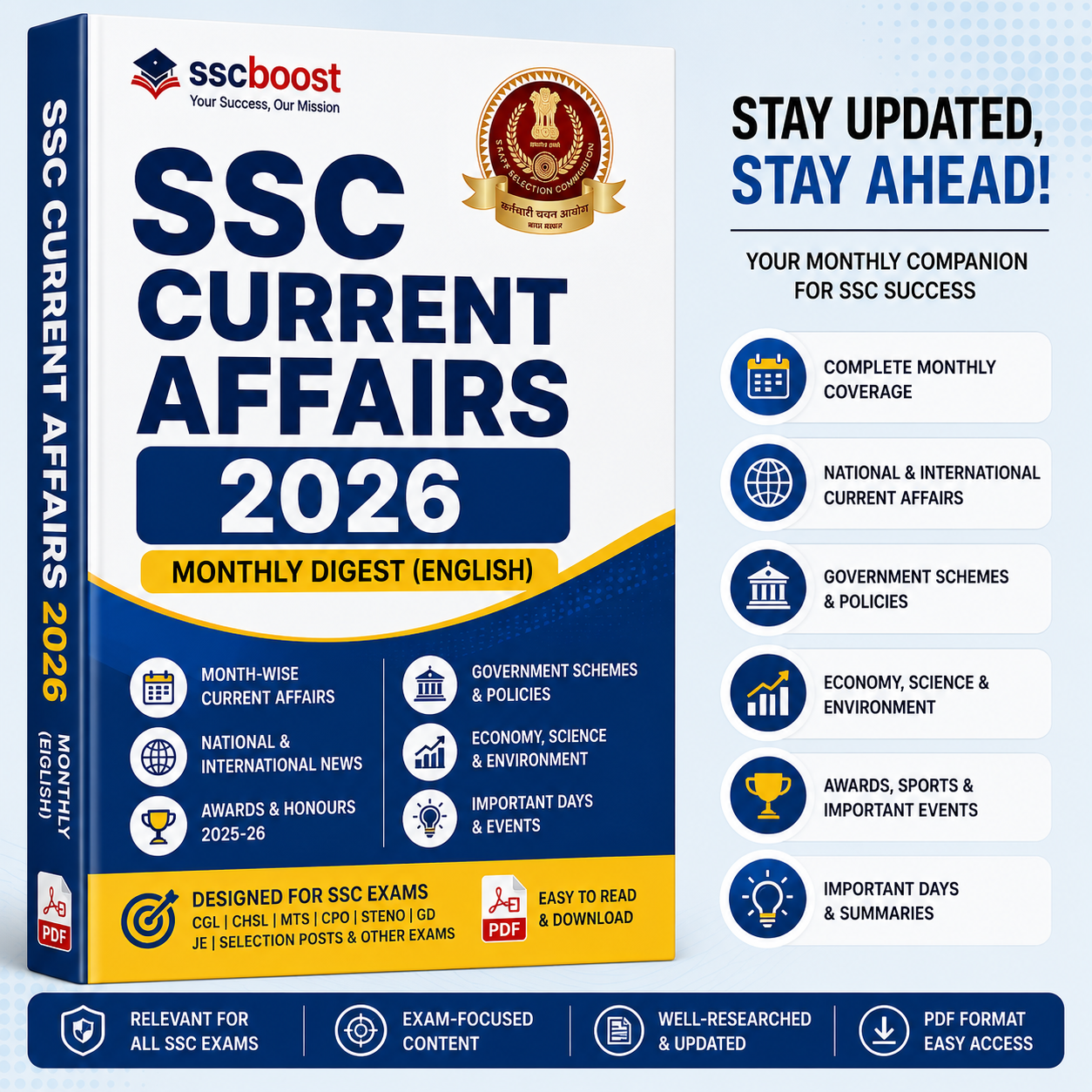 SSC Current Affairs 2026 PDF – Monthly & Yearly Capsule