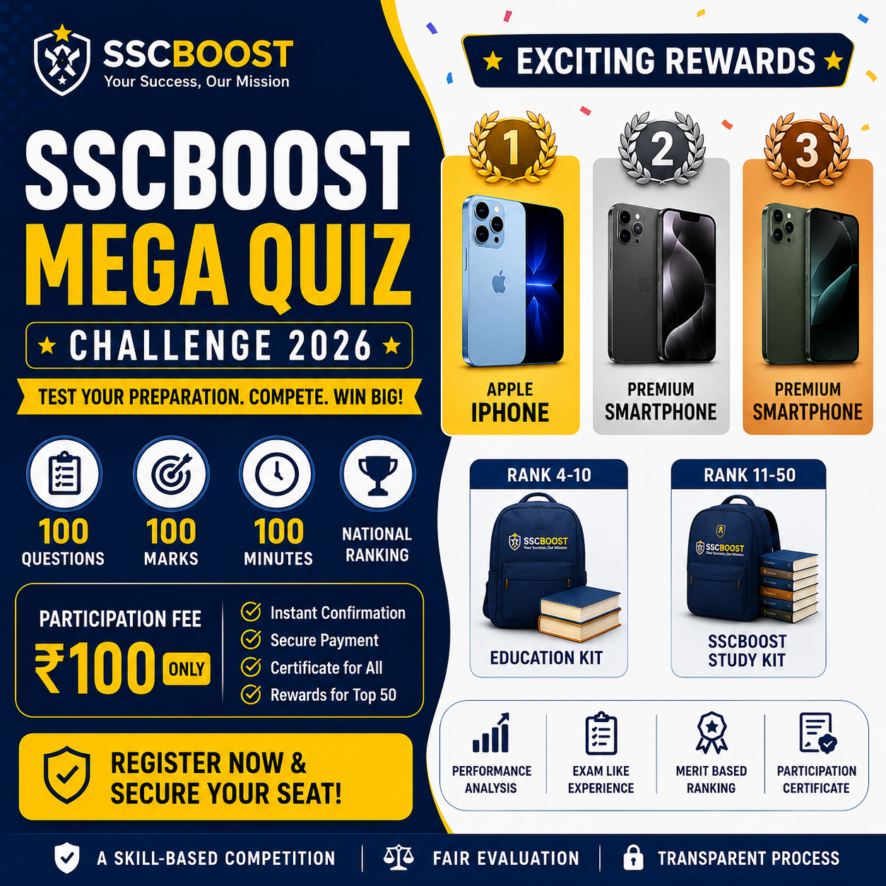 SSC All India Mega Test Challenge 2026 – Full-Length Online Mock Test