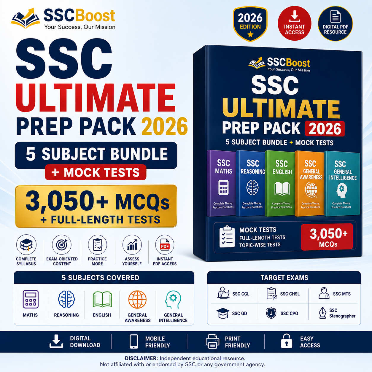 SSC Maths Complete Success Kit 2026 ⭐ Most Popular | Master Notes + PYQs + Shortcuts + Mock Sets | Instant PDF