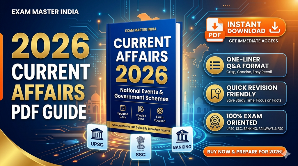 Target 2026: राष्ट्रीय घटनाक्रम (National Affairs) Master E-Book | One-Liner Q&A | For UPSC, SSC, Bank, PSC | Instant PDF Download